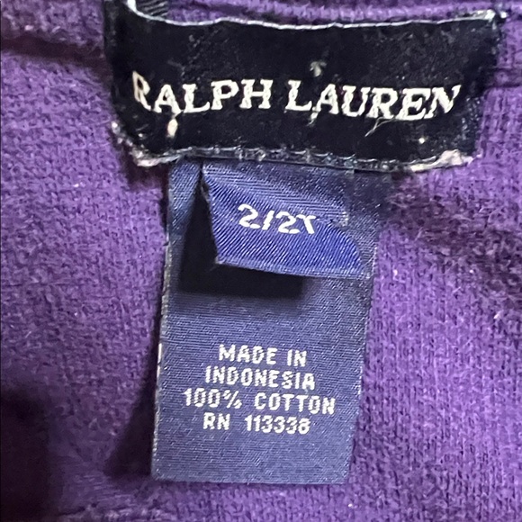 Ralph Lauren Purple Kids Polo Shirt - Picture 6 of 6
